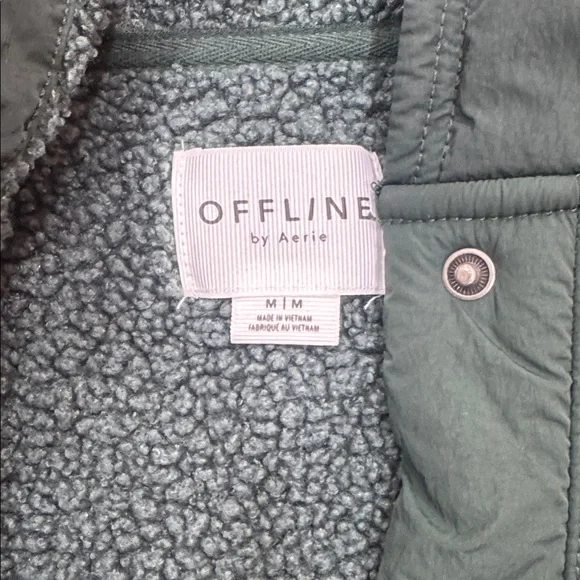 Aerie Forest Green Fleece-Lined Jacket - Picture 2 of 3